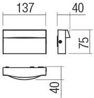 Redo 90426 - LED Vonkajšie nástenné svietidlo POLIFEMO LED/8W/230V IP65 antracit