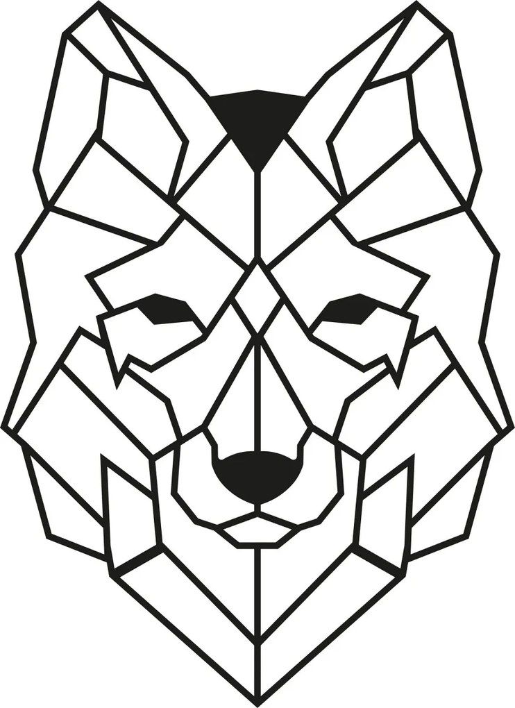 Nástenná dekorácia Wolf II čierna