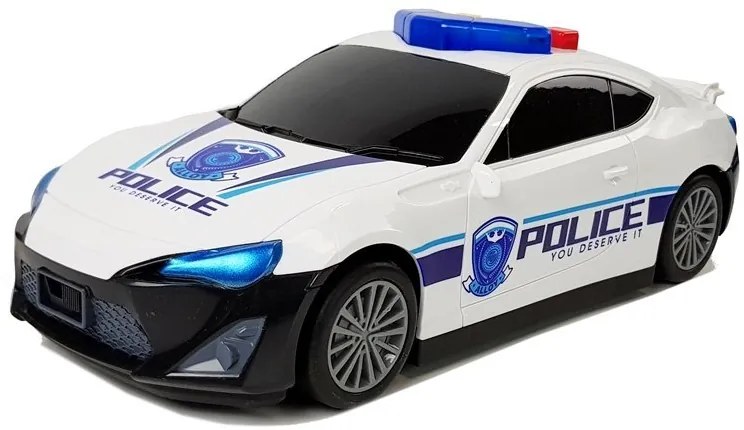 Lean Toys Policajné autíčko a garáž 2v1 s príslušenstvom – svetelné a zvukové efekty