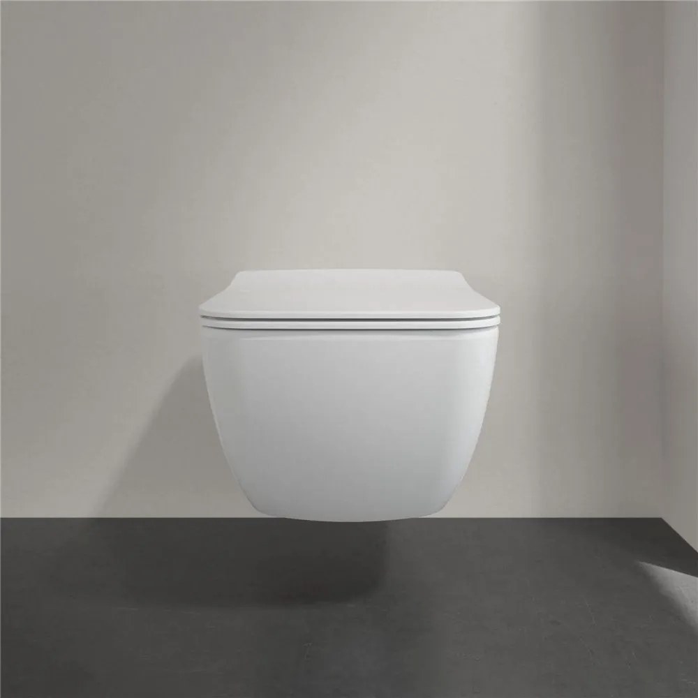 VILLEROY & BOCH Venticello WC sedátko s poklopom SlimSeat Line, s funkciou QuickRelease a Softclosing, biela alpská, 9M80S101