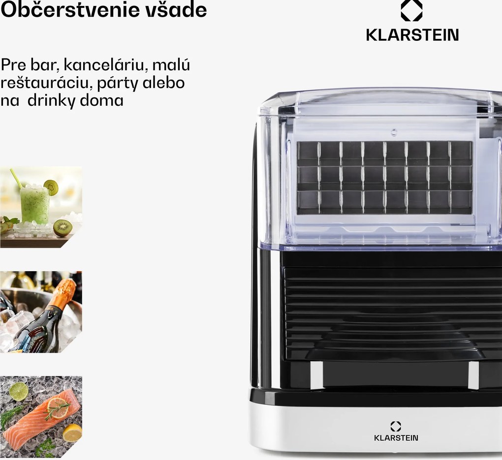 Klarstein Kristall ľadovač na ľadové kryštály 2 veľkosti 2,5l nádrž na vodu