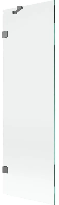 Mexen, Mexen Lunar 1-krídlová vaňová zástena 60 x 150 cm, transparentná, pištoľový kov - 897-060-000-95-00