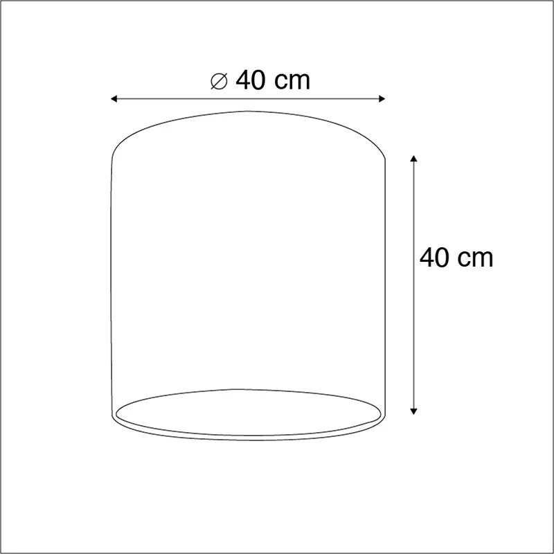 Zamatové tienidlo na lampu Taupe Cylinder 40/40/40