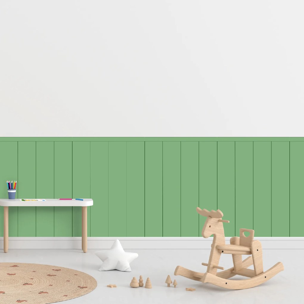 PIPPER. Textilná samolepiaca tapeta - Obdĺžnik - Fľaškovozelená farba Farba: Bledá, Veľkosť: 80 cm