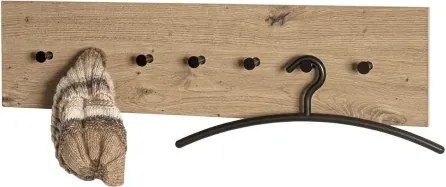 Vešiak na stenu Parma, šírka 80 cm, dub/čierny%