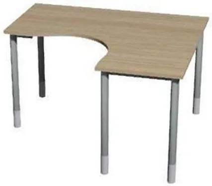 Roh kancelársky stôl Gemi line, 160/80 x 140/65 x 70 E 90 cm, pravé vyhotovenie, svetlé drevo