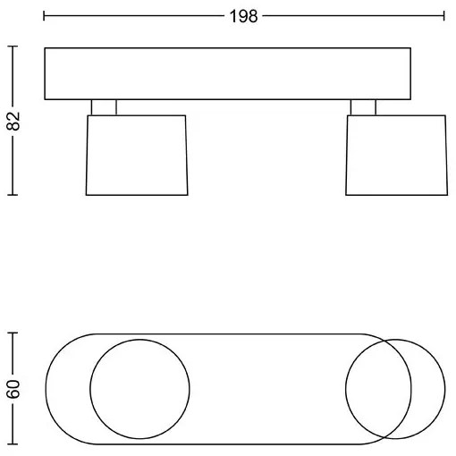 Philips - LED Stmievateľné bodové svietidlo STAR 2xLED/4,5W/230V