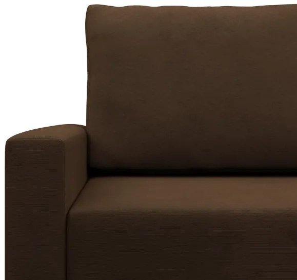 Rohová rozkladacia sedačka BLANK Comfort pravá, hnedá