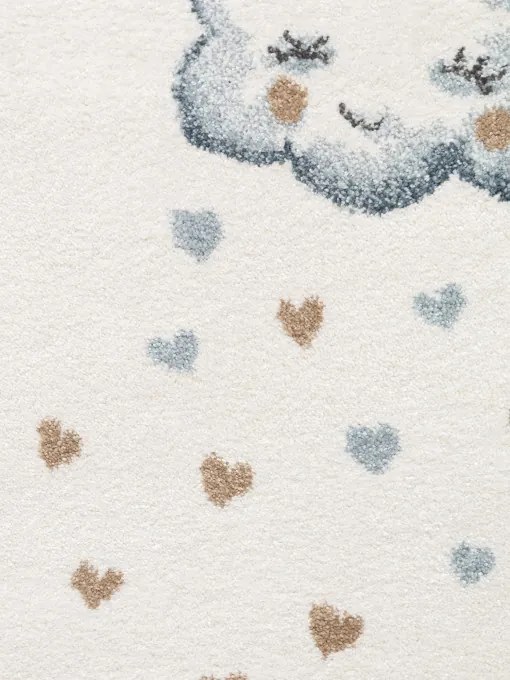 Koberec Villeroy & Boch BOHO KIDS Walk like an Elephant Rainbow krémový kruh