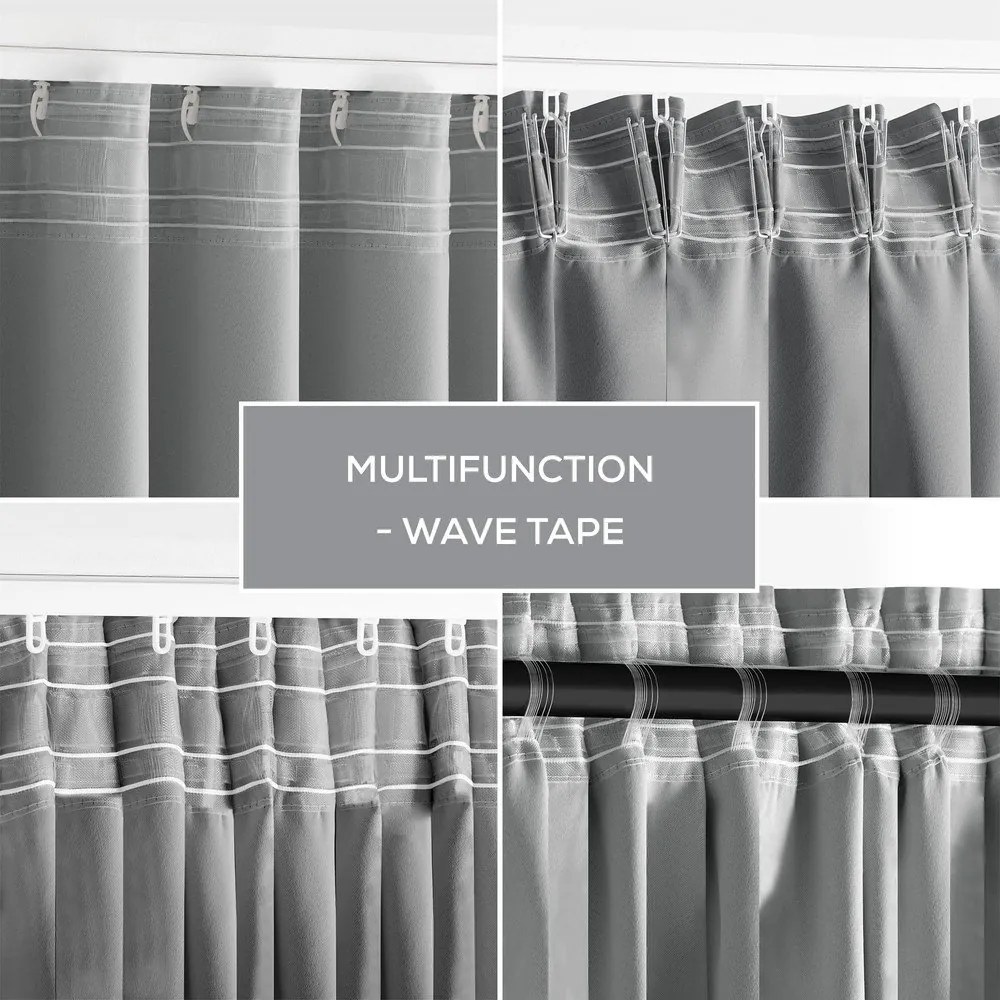 Sivý zatemňovací termo záves 140x245 cm Pleat – Restilo