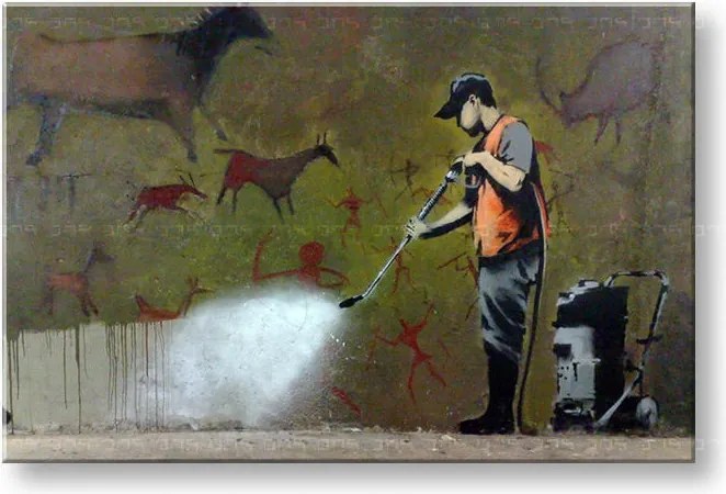 Obraz na plátne Street ART – Banksy - 100x150 cm