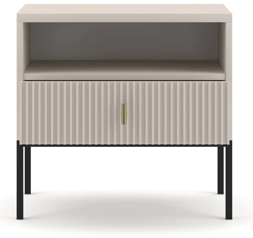 PROXIMA.store - Štýlový nočný stolík Marcos FARBA: biela, FARBA NÔH: čierna