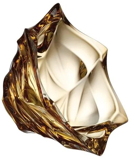 KRIŠTÁĽOVÁ MISKA BOHEMIA FLAMENCO 330 MM JANTÁROVÁ