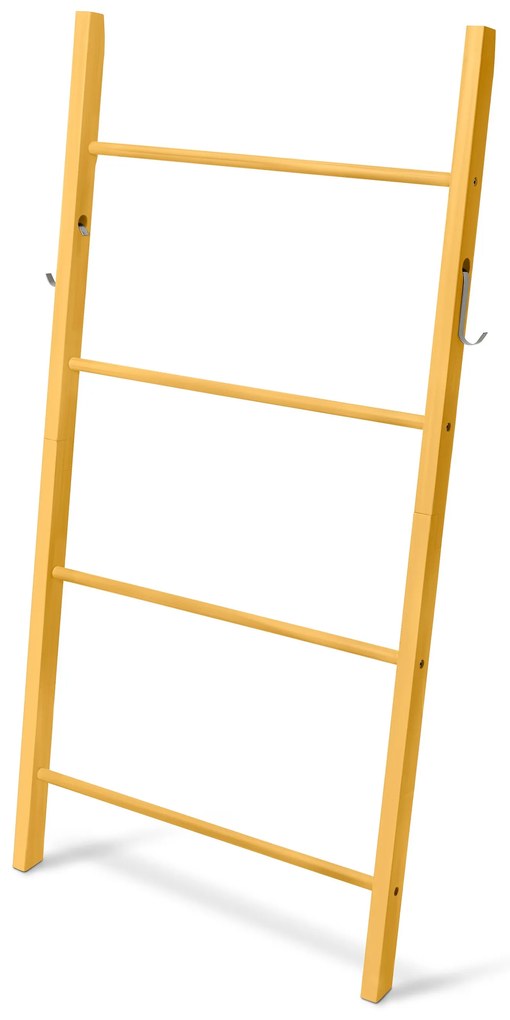Drevený rebrík s háčikom, žltý
