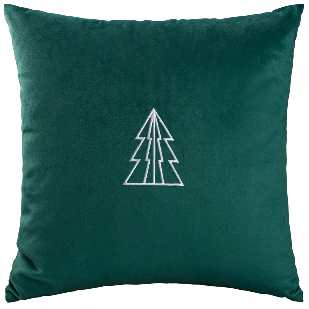 VIANOČNÁ DEKORAČNÁ OBLIEČKA NA VANKÚŠ CONIFER 43X43 CM ZELENÁ