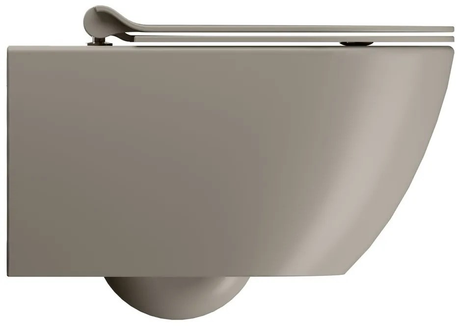 GSI GSI, PURA závesná WC misa, Swirlflush, 36x55cm, tortora dual-mat, 881505