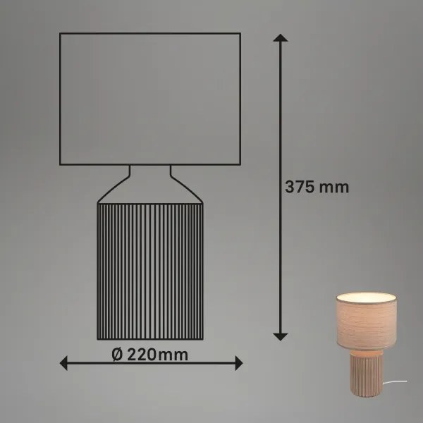 Brilo - Stolná lampa INO 1xE14/10W/230V biela