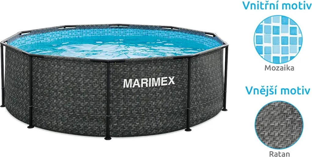 Marimex | Bazén Marimex Florida 3,05x0,91 m so zabudovaným skimmerom - motív RATAN | 10340315