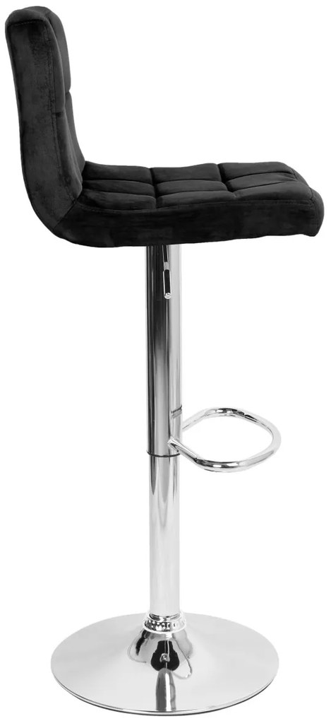 Barová stolička ARAKO chróm čierna