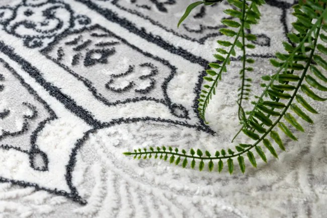 Koberec ALLURE 5715 svetlosivý / biely