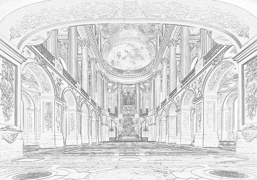 Fototapeta - Veľká sála sála vo Versailles (152,5x104 cm)
