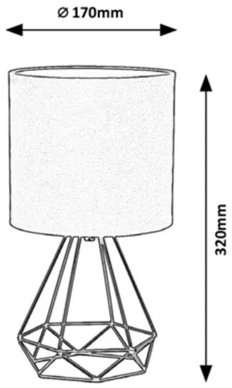 Rabalux - Stolná lampa 1xE14/40W/230V čierna