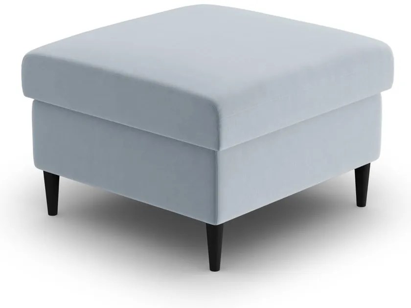 Svetlomodrá zamatová podnožka Kyoto – Cosmopolitan Design