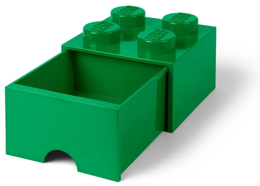 Zelený úložný box so zásuvkou LEGO®