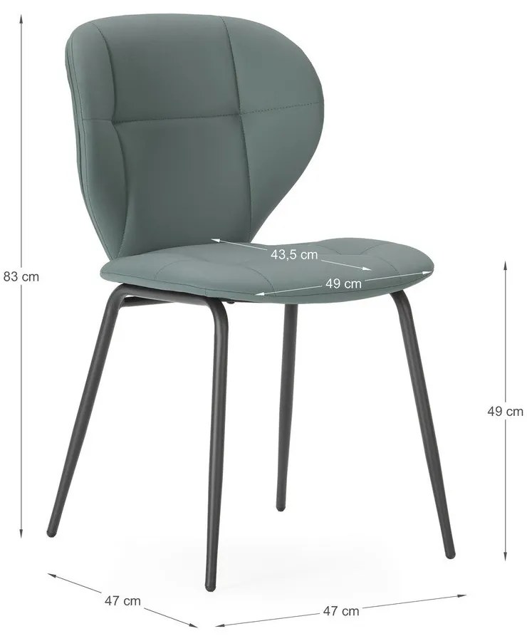 Tmavozelené jedálenské stoličky v súprave 2 ks Maura – Marckeric