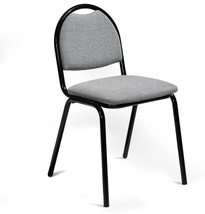 Stolička WARREN, šedá/čierna