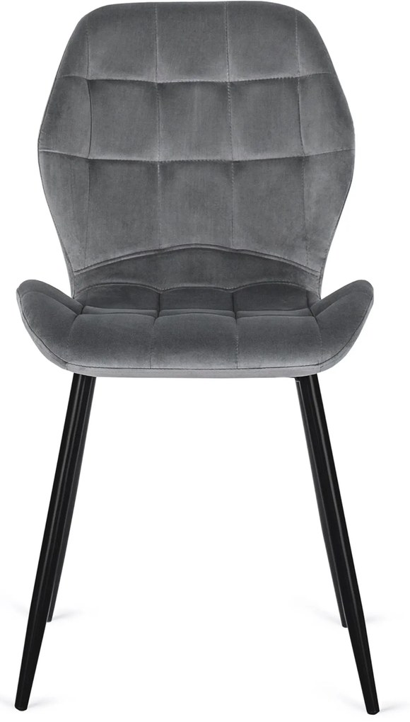 PROXIMA.store - Dizajnová jedálenská stolička LUCKY FARBA: sivá, FARBA NÔH: čierna