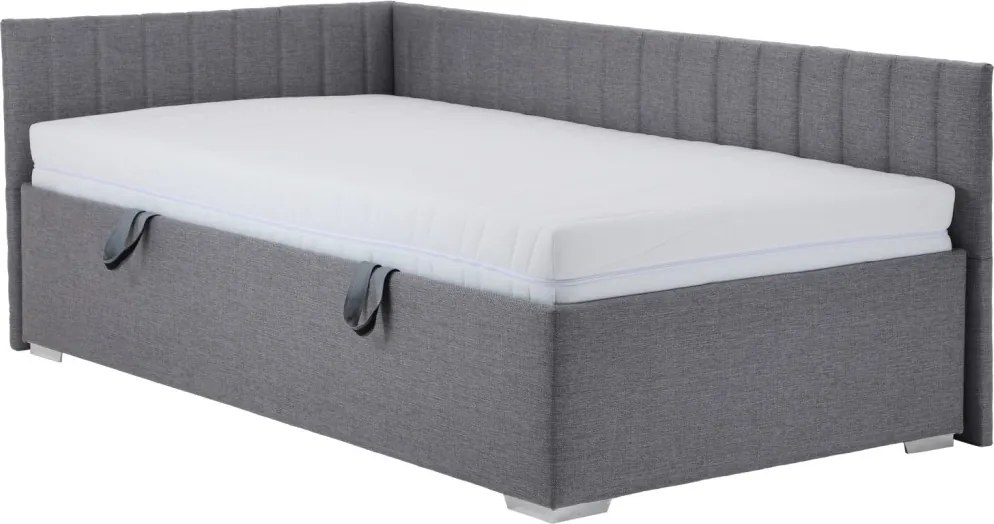 Posteľ s univerzálnym čelom Dafne 110x200 cm, holubia šedá tkanina