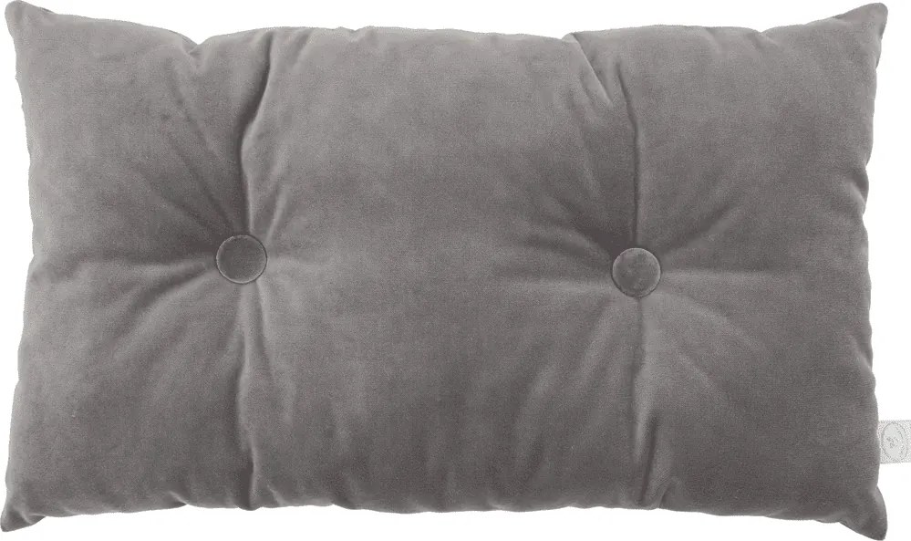 Obdĺžnikový vankúš s gombíkom grafitový 35x60 cm