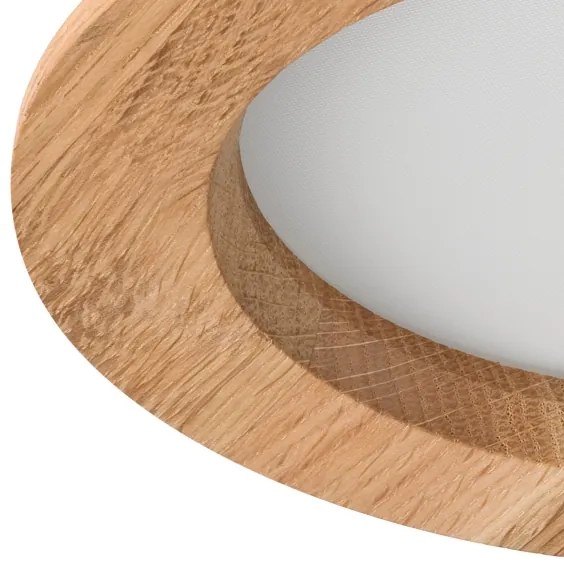 LED Podhľadové svietidlo WOODY SPOT LED/12,5W/230V 4000K dub ø 16 cm
