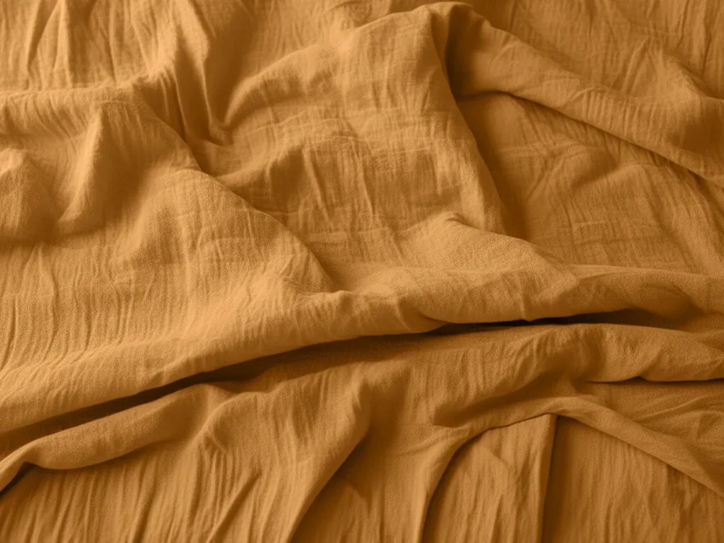 Mušelínová obliečka na vankúš MUSSARI 70x90 cm, horčicová