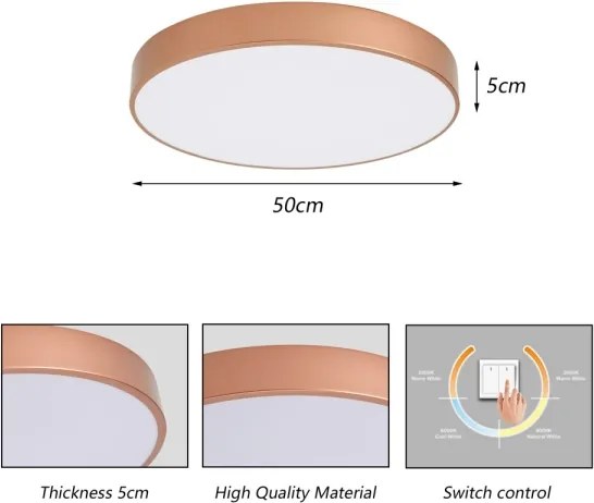 BRILAGI - LED stropné svietidlo POOL LED/60W/230V 3000/4000/6000K, priemer 50 cm, bronzové