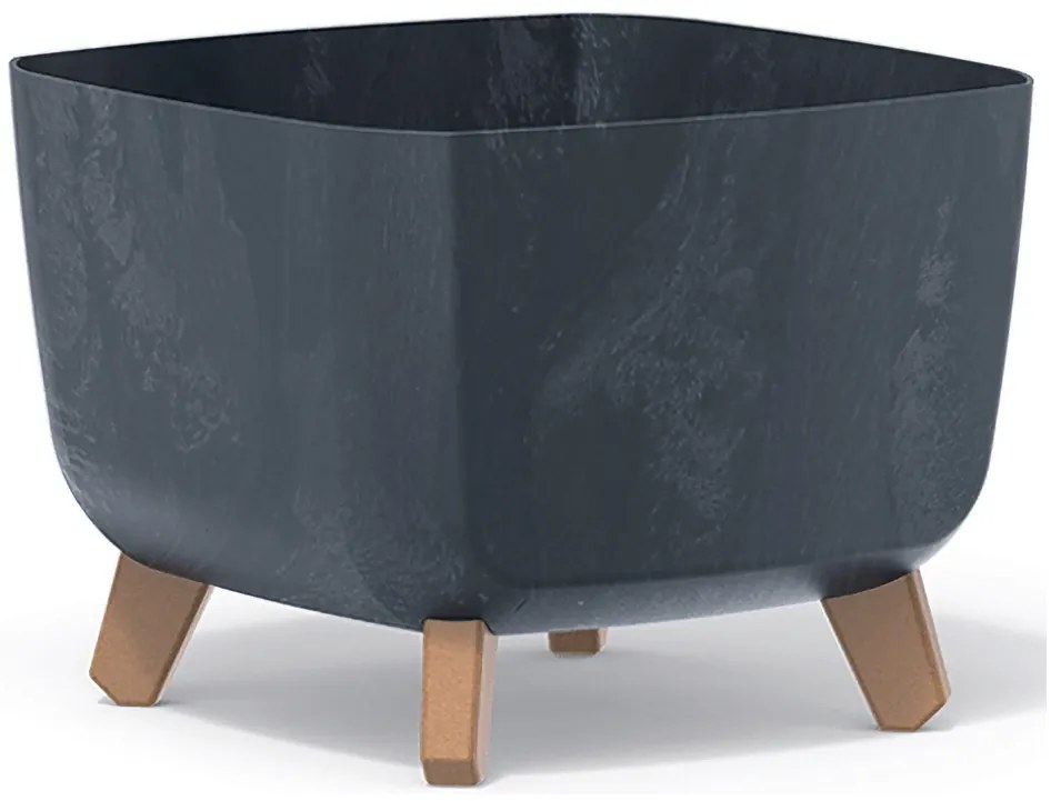 Plastový kvetináč na nožičkách DGQL300E 29 cm - antracit