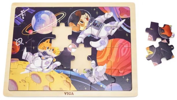 Puzzle na podstavci Viga 44646 24 dielikov - vesmír