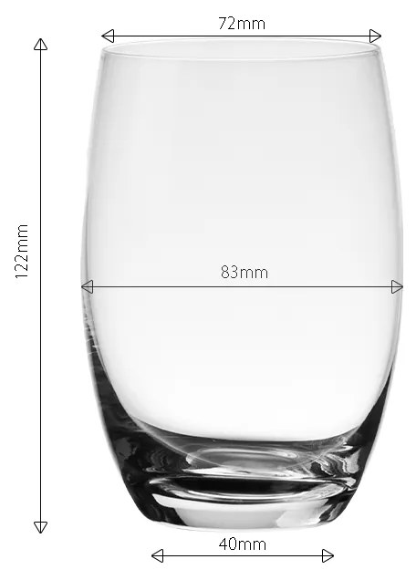 Poháre Tumbler 460 ml 6 ks - Optima Glas Lunasol - 322679