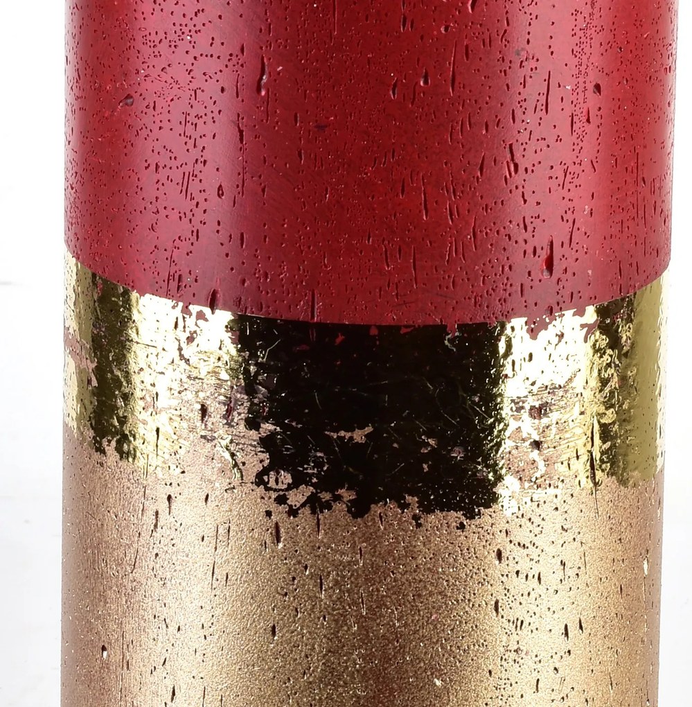 Vánoční svícen Ombre 12 cm červený