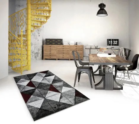 Koberce Breno Kusový koberec ALORA A1045 Red, sivá, viacfarebná,80 x 150 cm