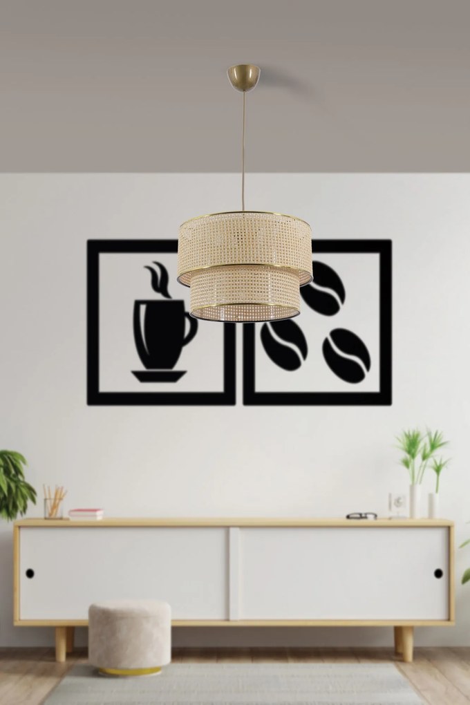 Závesné svietidlo Hazeran ecru/biela