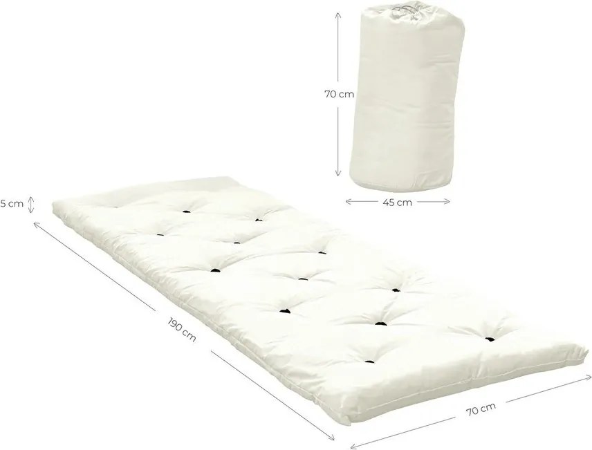 Extra mäkký futónový matrac v tehlovej farbe 70x190 cm Bed In A Bag – Karup Design