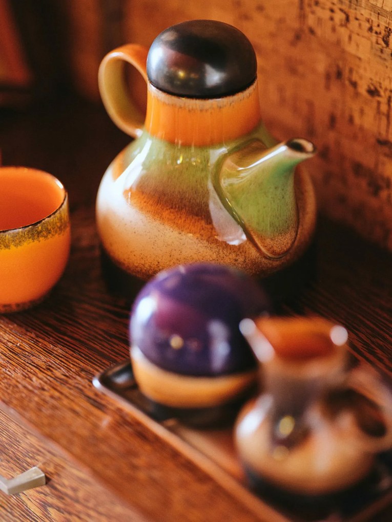 HK living Keramická kanvica 70's Morning 990 ml