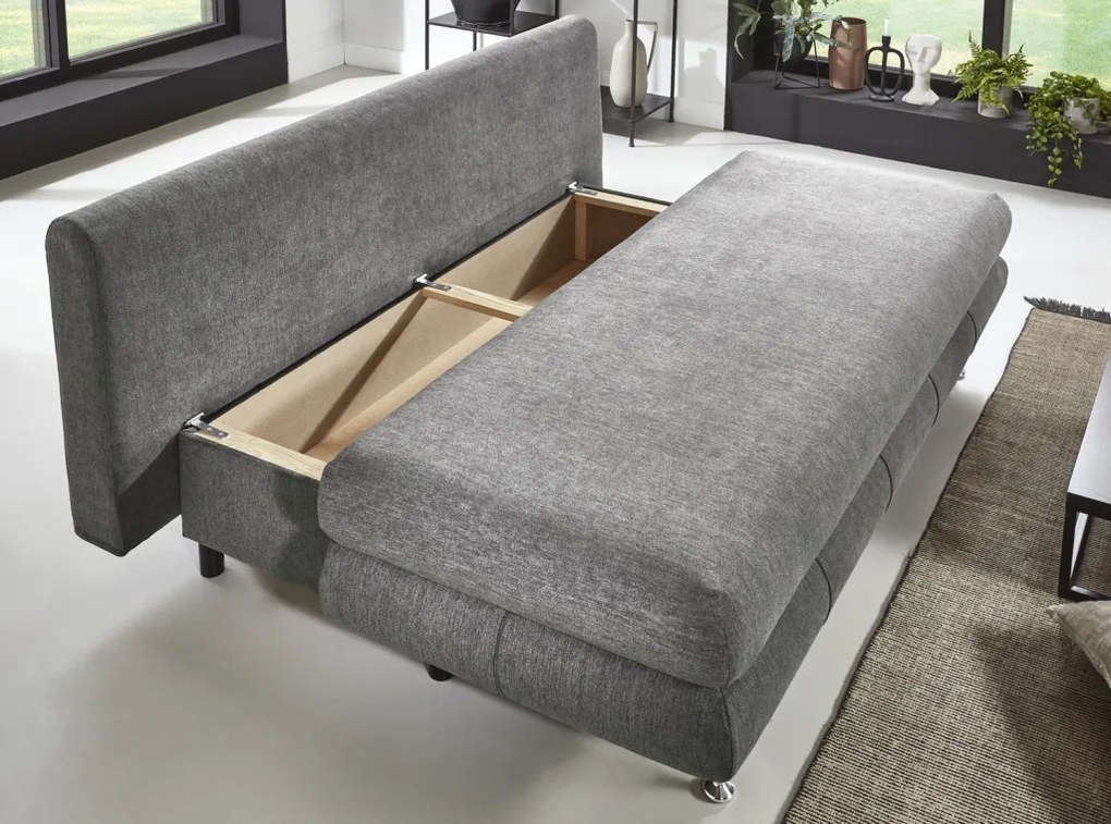 Rozkladacia pohovka Benfeld, šedá látka