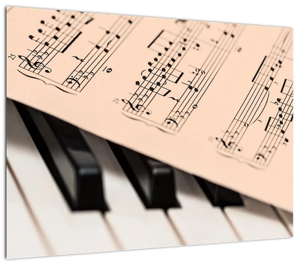Obraz klavíra s notami (70x50 cm)