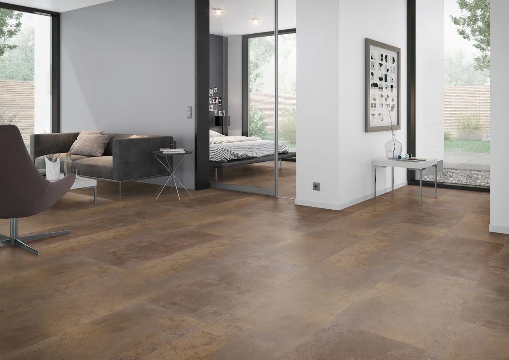 Oneflor, Vinylová podlaha lepená ECO 55 076 Oxyde Bronze Red, 914,4 x 457,2 mm