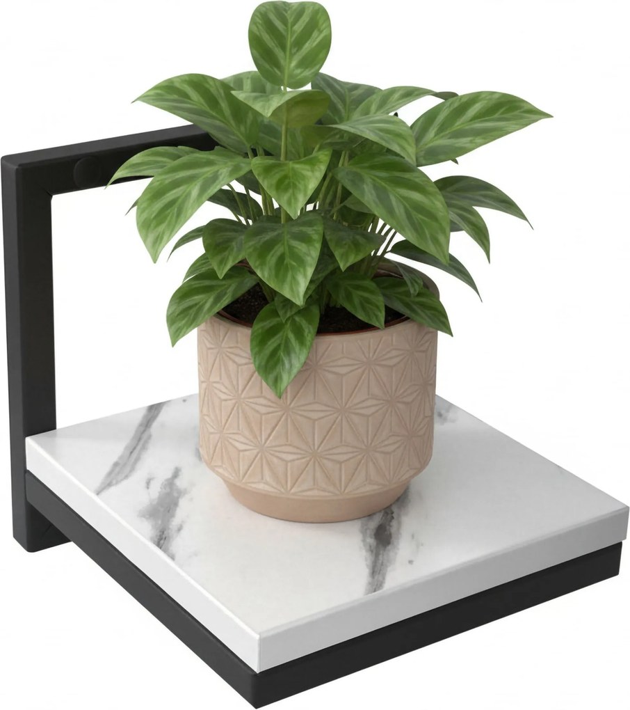 Závesný stojan na kvety TORGET čierny/biely