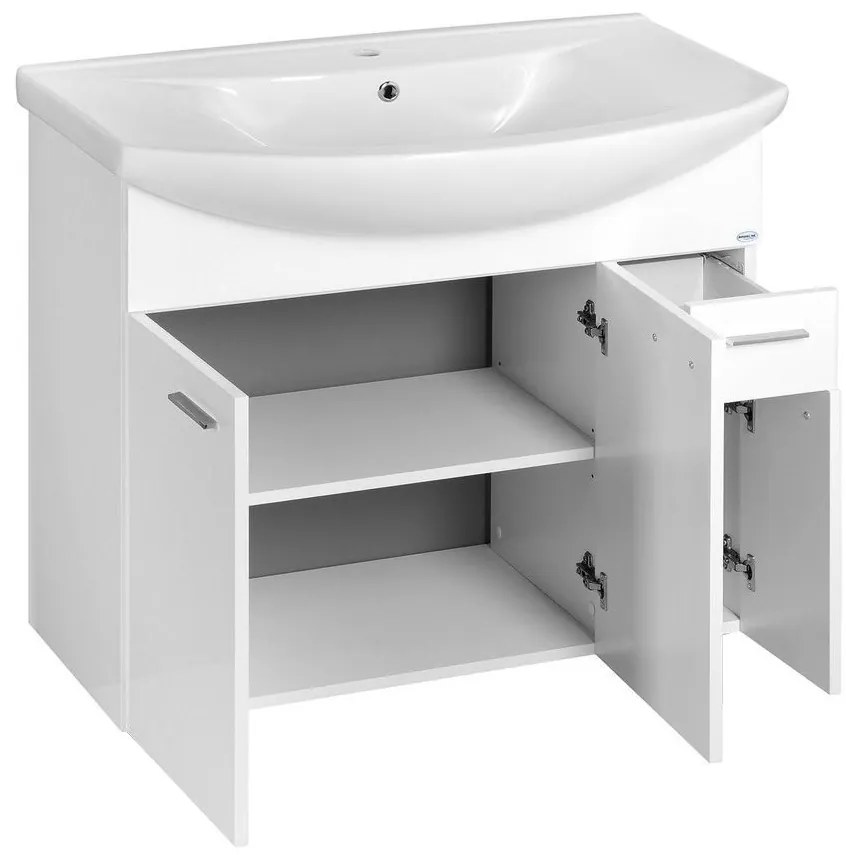 Aqualine Aqualine, ZOJA umývadlová skrinka 82,8x74x34,3cm, biela, 51083A