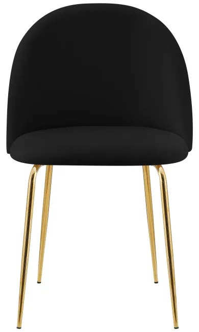 Jedálenská stolička FARGO zamatová, zlatá / čierna